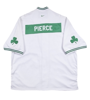 1998 -2001 Paul Pierce Game Used Boston Celtics Home White Warm Up Top 